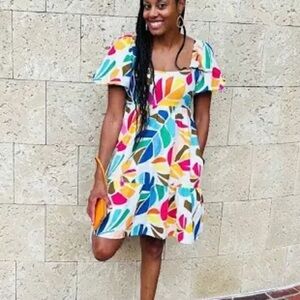 Tabitha Brown x Target Botanical Print Puff Sleeve Dress Size 3X